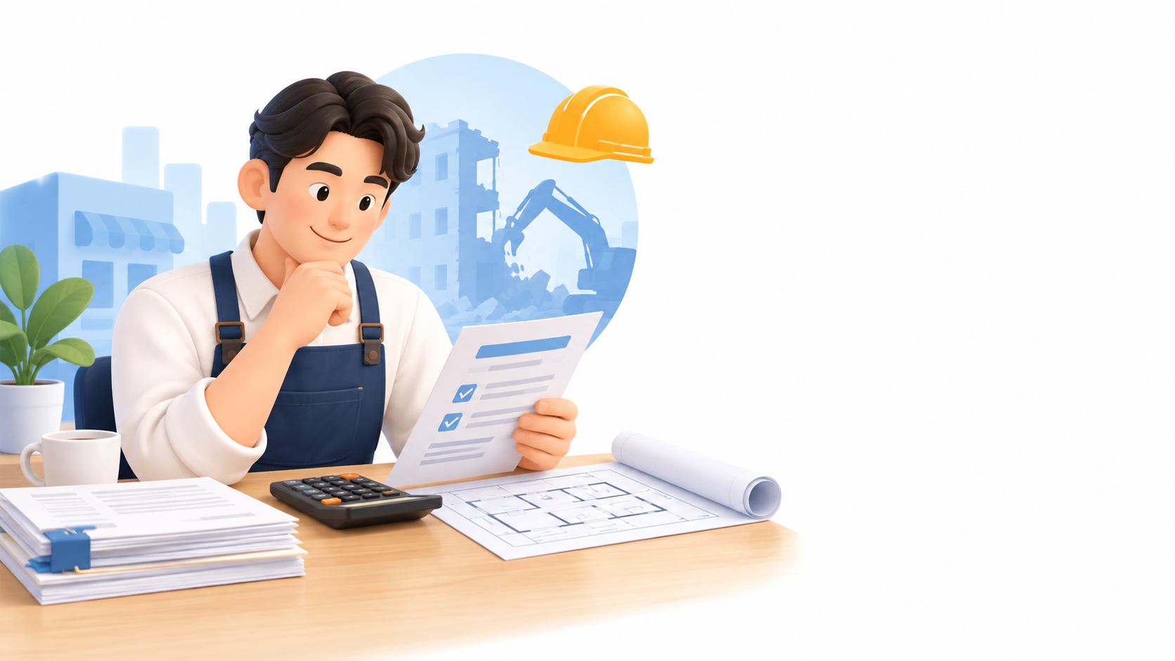 점포철거비 지원 상담 일러스트